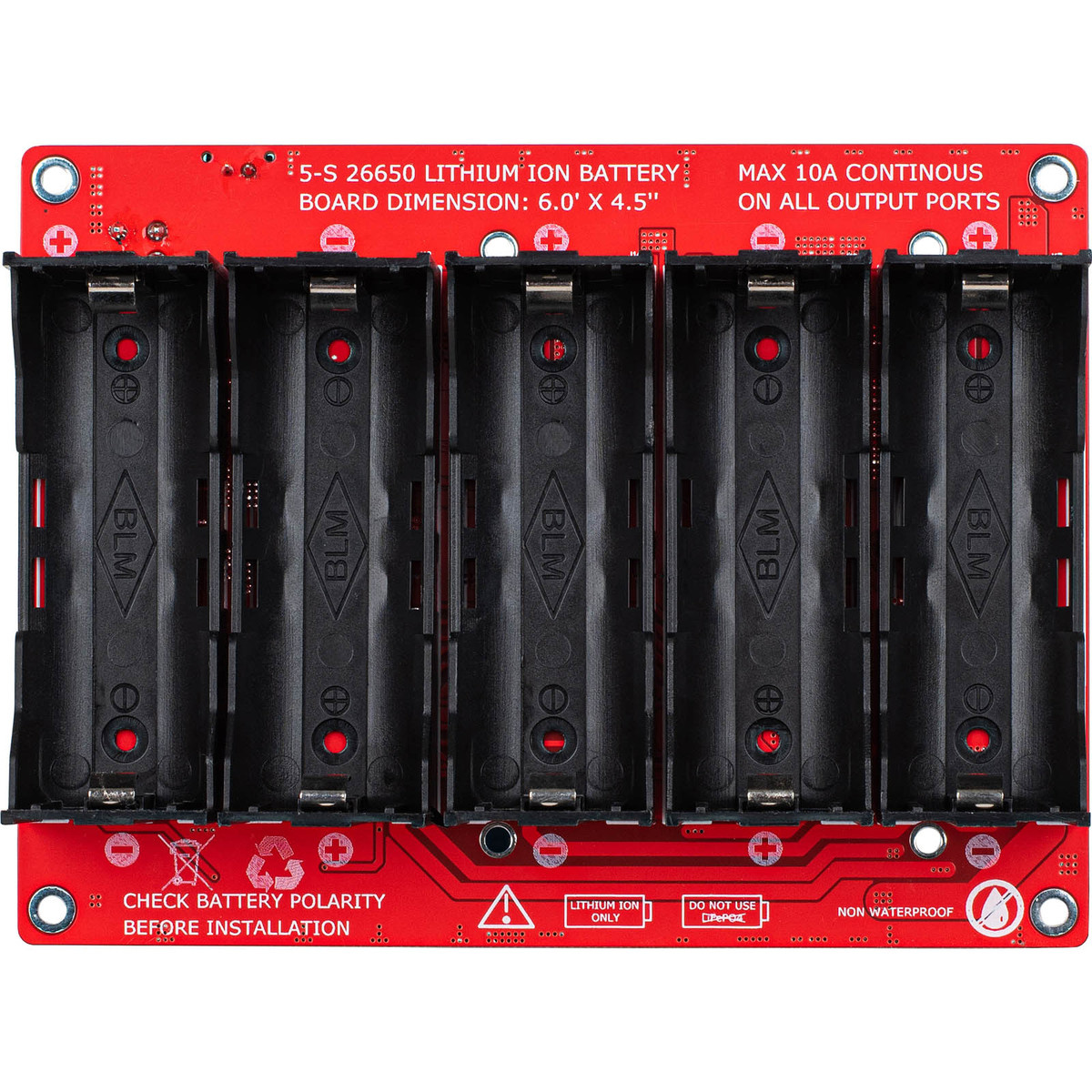 LBB-5v2 5 x 26650 Lithium Battery Charger Board / Module