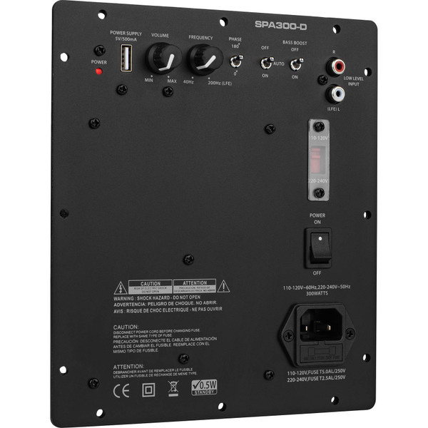 SPA300-D 300 Watt Class-D Subwoofer Amplificatore a Piastra