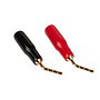 Gouden pinstekkers, 45 graden  voor 18 tot 12 AWG draad