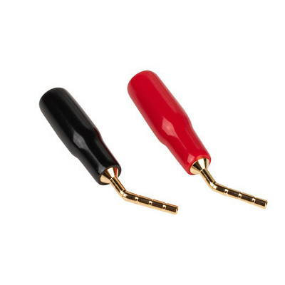 Gouden pinstekkers, 45 graden  voor 18 tot 12 AWG draad