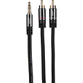 Y35SM-3 Premium 2 RCA Male naar 3.5mm Stereo Kabel
