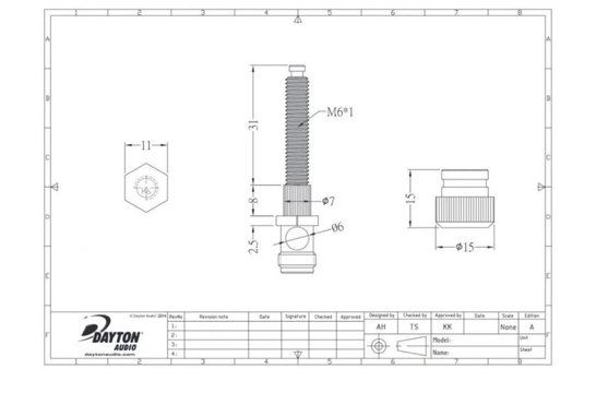 BPA-38SN HD Binding Post Satin Nickel