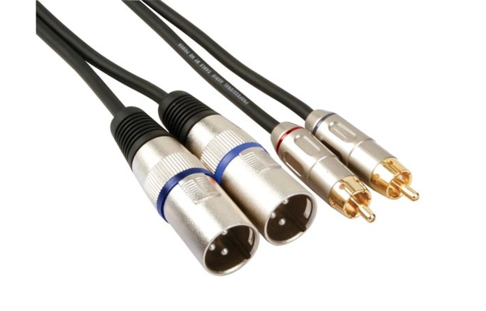 RCA To Stereo Y-Cable Adapter - 2 X RCA Male To 1 X 3.5mm Stereo Female, 20 Inch