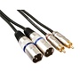 XLR-RCA kabel 2 x XLR naar 2 x RCA MALE | 1 Meter