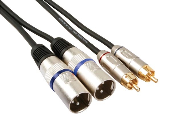 XLR-RCA kabel 2 x XLR naar 2 x RCA MALE | 1 Meter