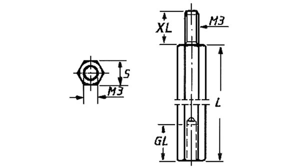 Abstandhalter aus Metall | 8 mm M3 | Männlich Weiblich