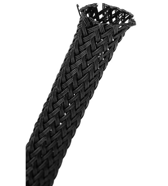 ECS6M 6,4 mm rekbare kous | 9 meter | zwart