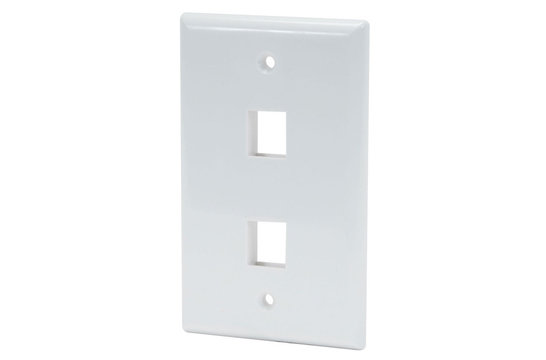 KWHD9 Keystone Wall Plate Single Gang 2-Port