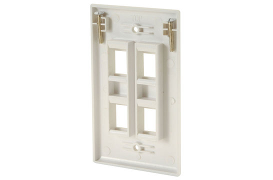 KWHF9 Keystone Wandplatte Single Gang 4-Port