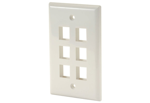 KWHG9 Keystone Muurplaat Enkelvoudig 6-poorts