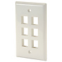 KWHG9 Keystone Wall Plate Single Gang 6-Port