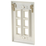 KWHG9 Keystone Wall Plate Single Gang 6-Port