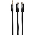 YF35SM Premium Slim 3.5mm Stereo Male to 2 RCA Female Y Adapter Cable 0,15 meter