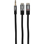 YF35SM Premium Slim 3.5mm Stereo Male naar 2 RCA Female Y Adapter kabel 0,15 meter