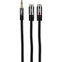 YF35SM Premium Slim 3.5mm Stereo Male to 2 RCA Female Y Adapter Cable 0,15 meter