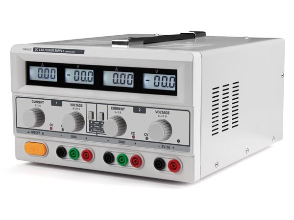 LABPS23023 Dual DC LAB Power Supply With 4 LCD Displays | 0-30 VDC + 5 VDC Fixed | 0-3 A