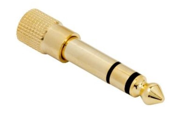 Male 6.35mm jack to female 3.5mm jack