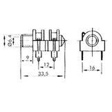 6,35mm Klinkenbuchse Closed Circuit Mono