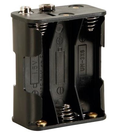 BH363B Battery Holder For 6 x AA-CELL With Battery clips