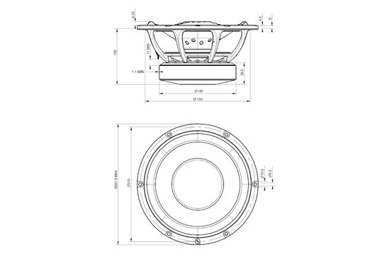 PTT8.0X04-NAB-02 Mid-range Woofer