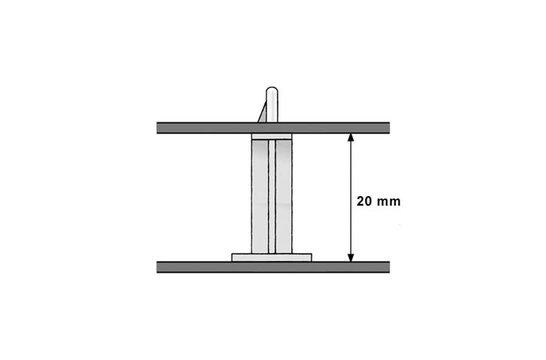MMB300 PCB Holder | 20mm | Ø 4mm