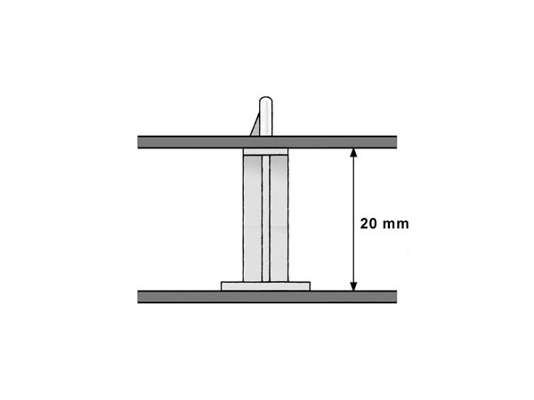 MMB300 PCB Holder | 20mm | Ø 4mm