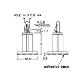 MMB300 PCB Holder | 20mm | Ø 4mm