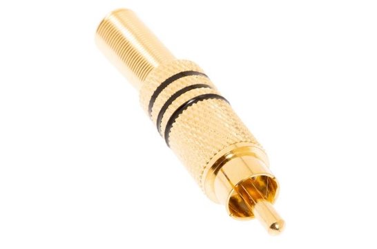 Male RCA plug Gold-plated Black