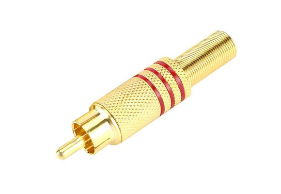 Male RCA plug Rood