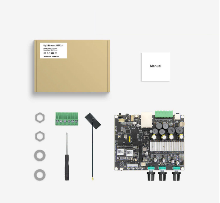 Up2Stream amp 2.1 WiFi en Bluetooth 5.0 stereoversterkerboard