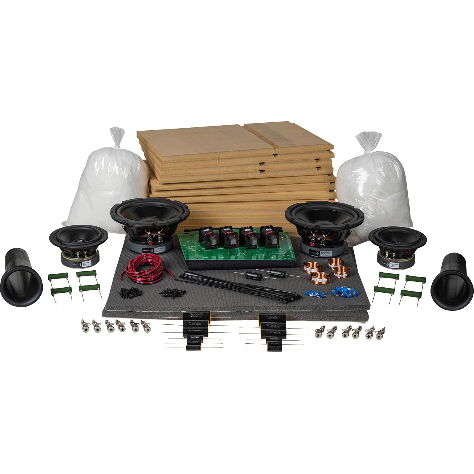 Orian 3-way High Output Bookshelf Kit Altoparlante Pair With Knock Down Enclosures