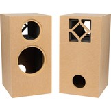 Orian 3-way High Output Bookshelf Speaker Kit Pair With Knock Down Enclosures