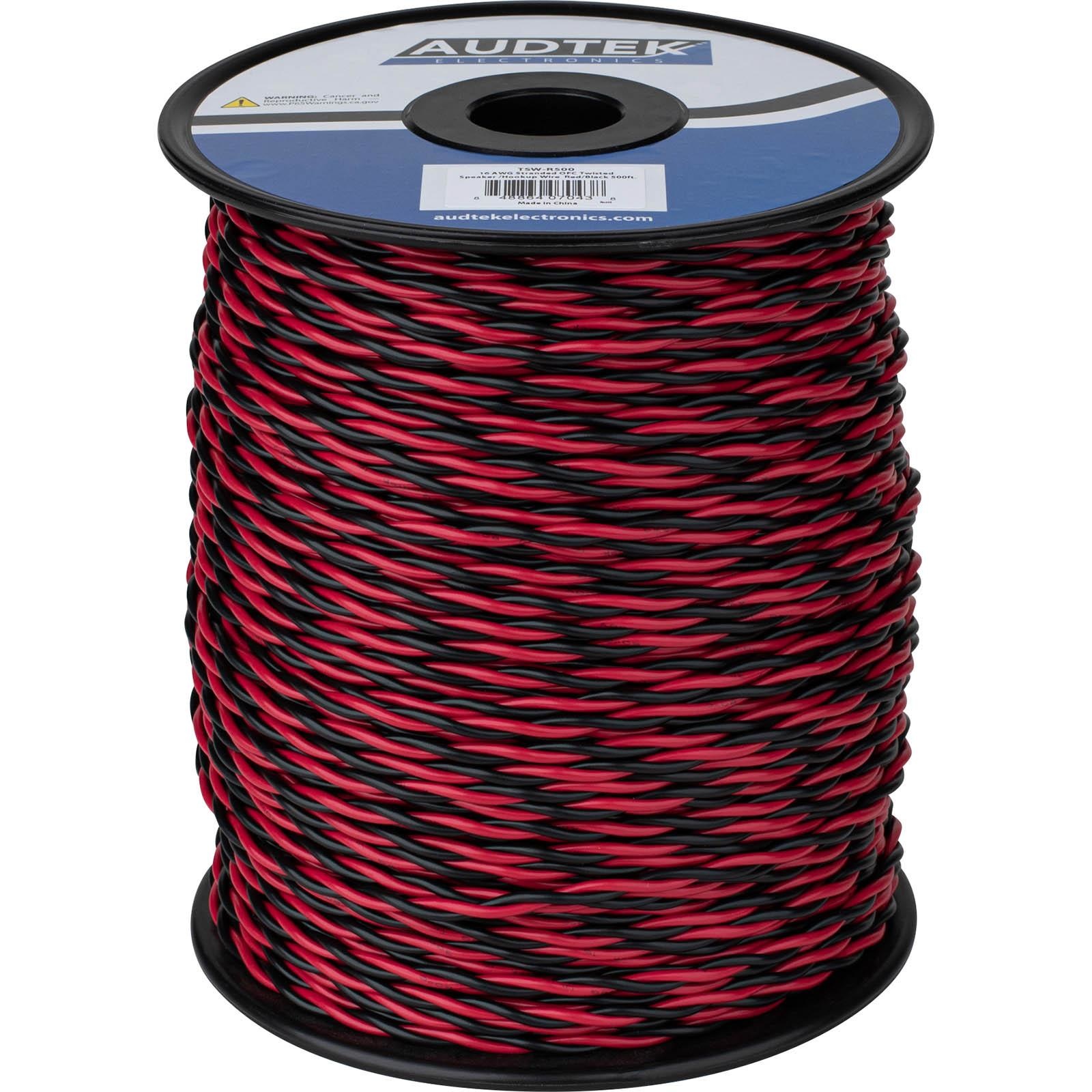 16 AWG Stranded OFC Twisted Pair Speaker Cabinet Hookup Wire Red/Black per meter