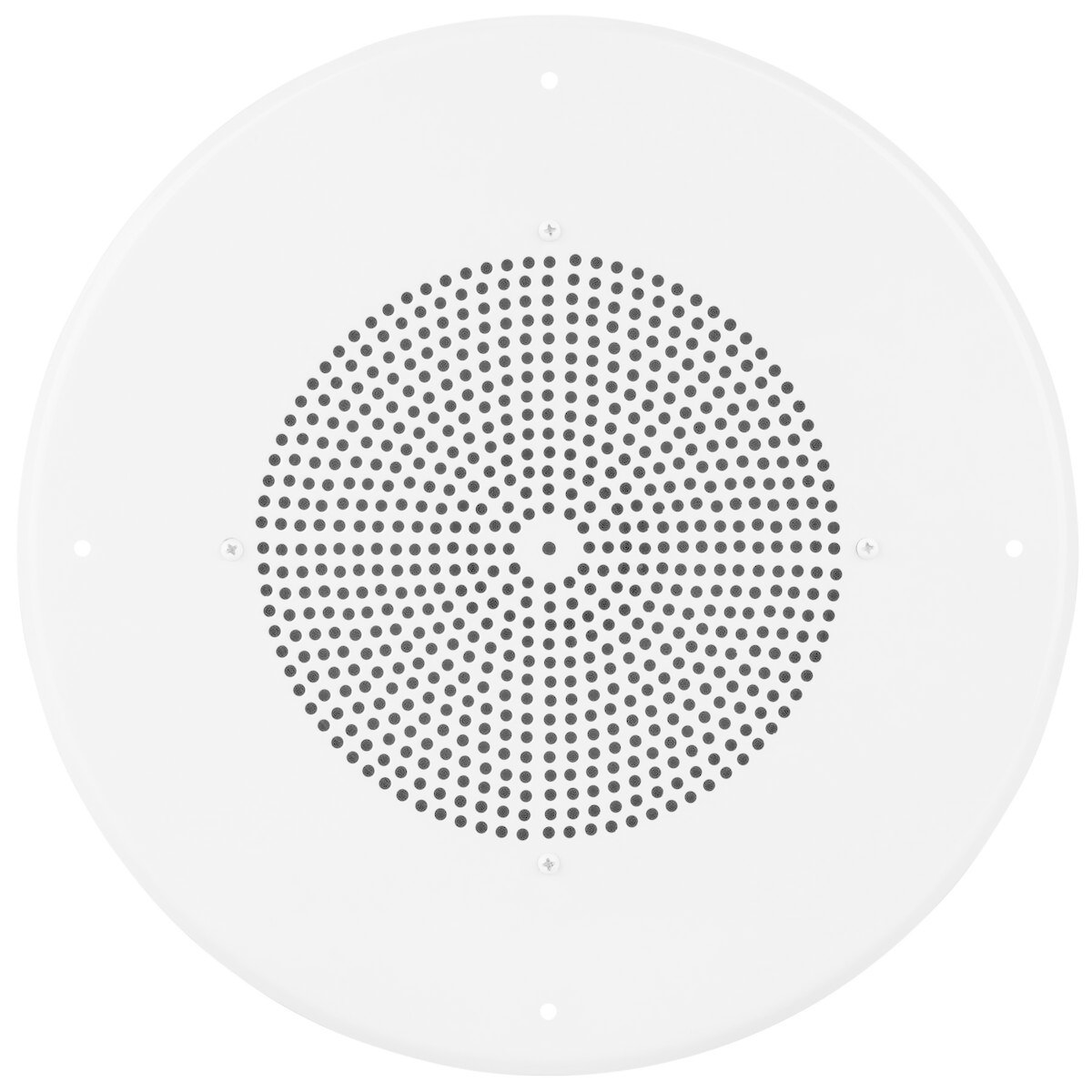 8" Ceiling Speaker with 70V Transformer & White Grill for Background Music, Paging, Alarm Signaling