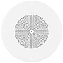 8" Ceiling Speaker with 70V Transformer & White Grill for Background Music, Paging, Alarm Signaling