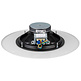 8" Ceiling Speaker with 70V Transformer & White Grill for Background Music, Paging, Alarm Signaling