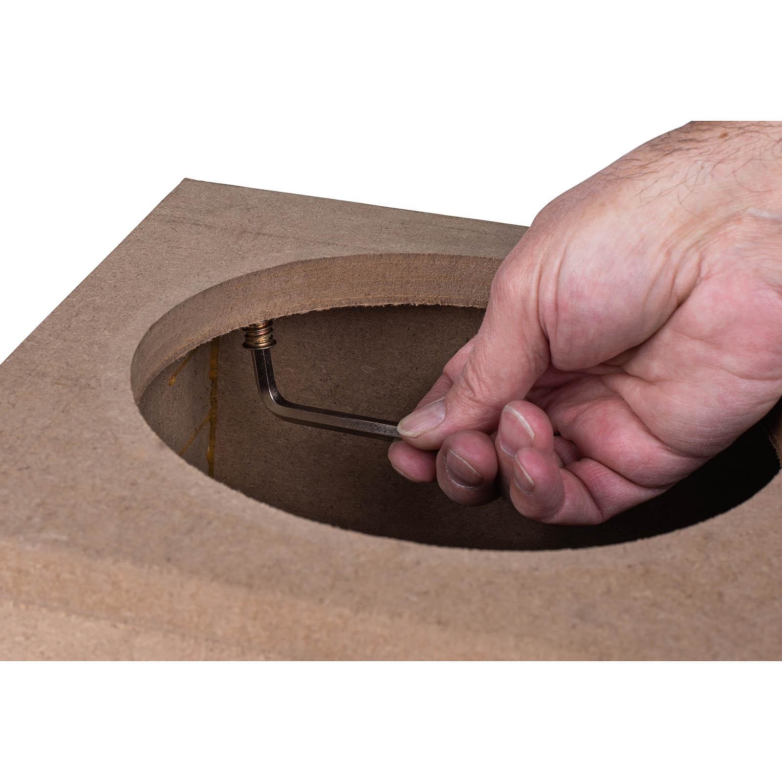 Hex Driver Flush Nut Threaded Inserts M6 x 15 mm for Wood with Wrench 50-Pack