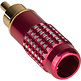 Gold Platted Brass RCA Super Plug Connector Red 8mm Cable Entry