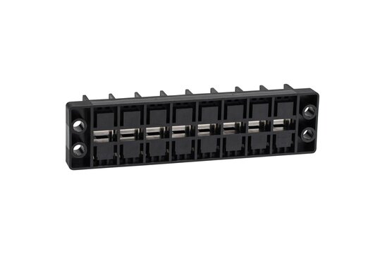 Terminal Strip 8-Pole 20A Half Screws and Half Male Quick Disconnect Terminals with Flip-Up Cover