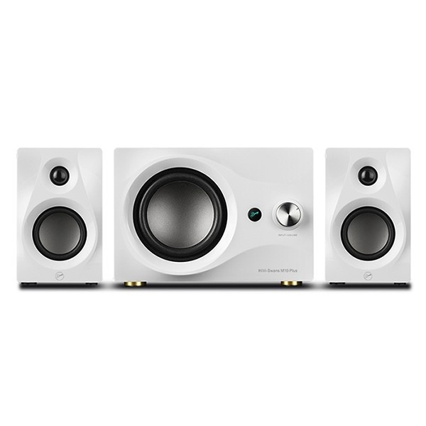 Swan M10 High-Fidelity | 2.1 Lautsprechersystem | Kompakte aktive Regallautsprecher