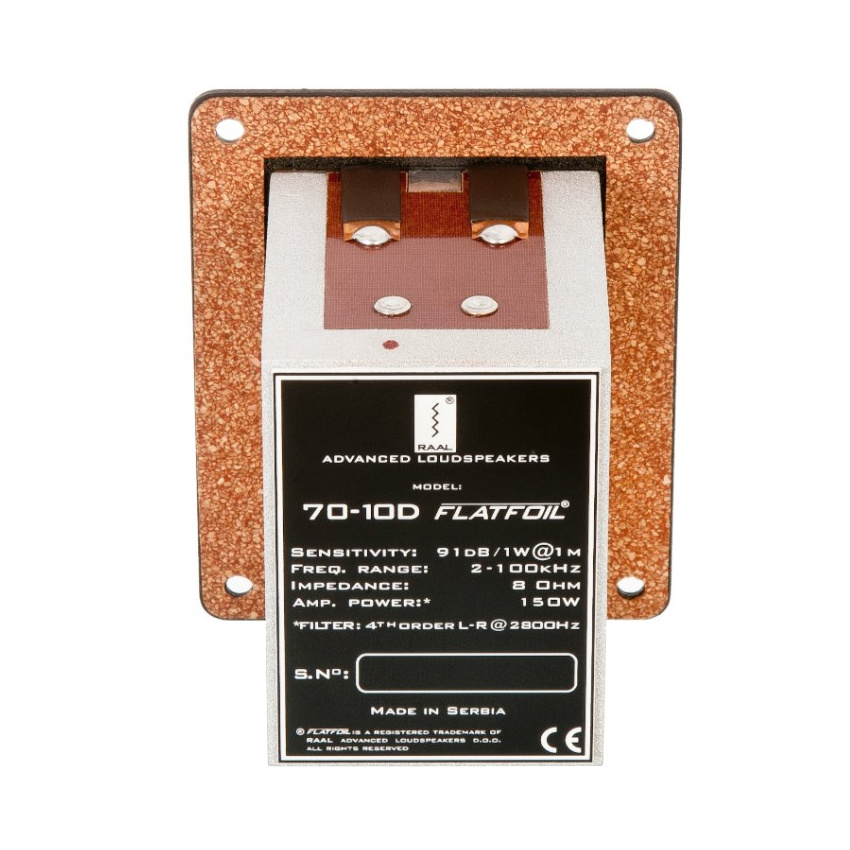 70-10 Flatfoil True Ribbon Tweeter with Amorphous Core