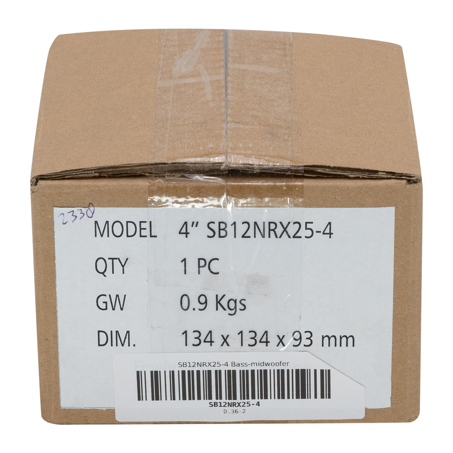 SB12NRX25-4 4" Midrange Woofer