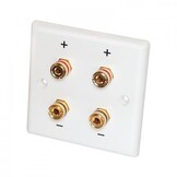 Doppelter Lautsprecher Plastic Wallplate Weiß