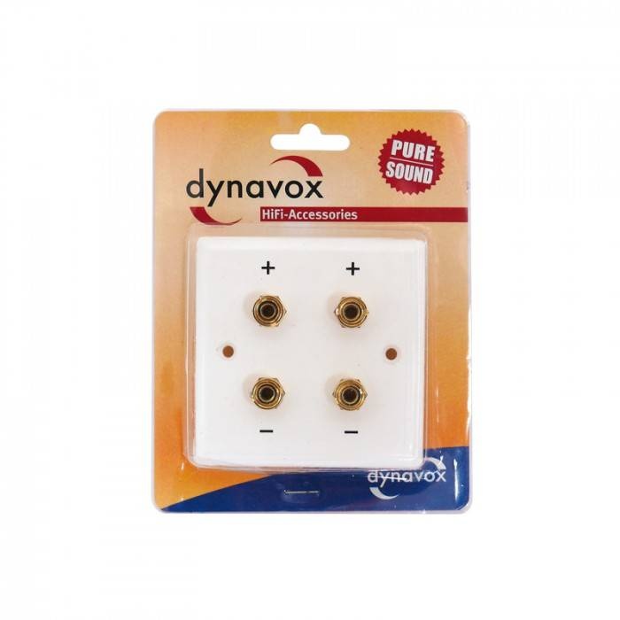 Double Loudspeaker Plastic Wallplate White