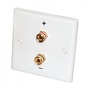 Single Loudspeaker Plastic Wallplate White