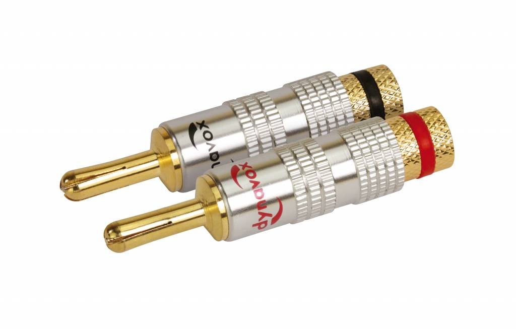 Banana Plug Connector with Expandable Tip 2-Pair