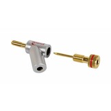 Angled Banana Plug Connector with Expandable Tip 2-Pair