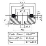 Aluminum Feet Black 4 pcs.
