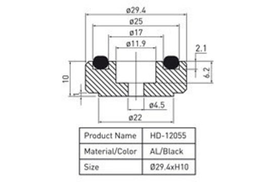 Aluminium Füße Schwarz 4 Stück
