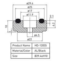 Aluminum Feet Black 4 pcs.